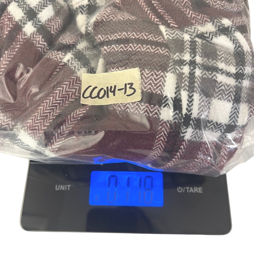 Natural Reflections‎ Women's Plaid Flannel Shirt Burgundy 100% Cotton Cabincore - Picture 13 of 13